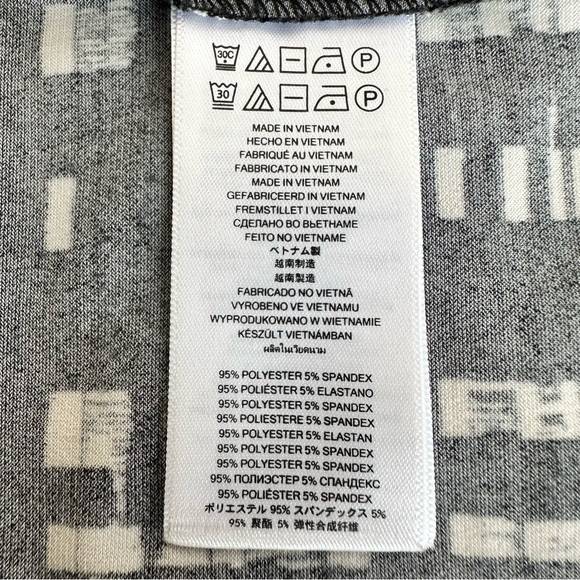 MICHAEL Michael Kors Black and White Patterned Long Sleeve Midi Dress - Picture 5 of 8